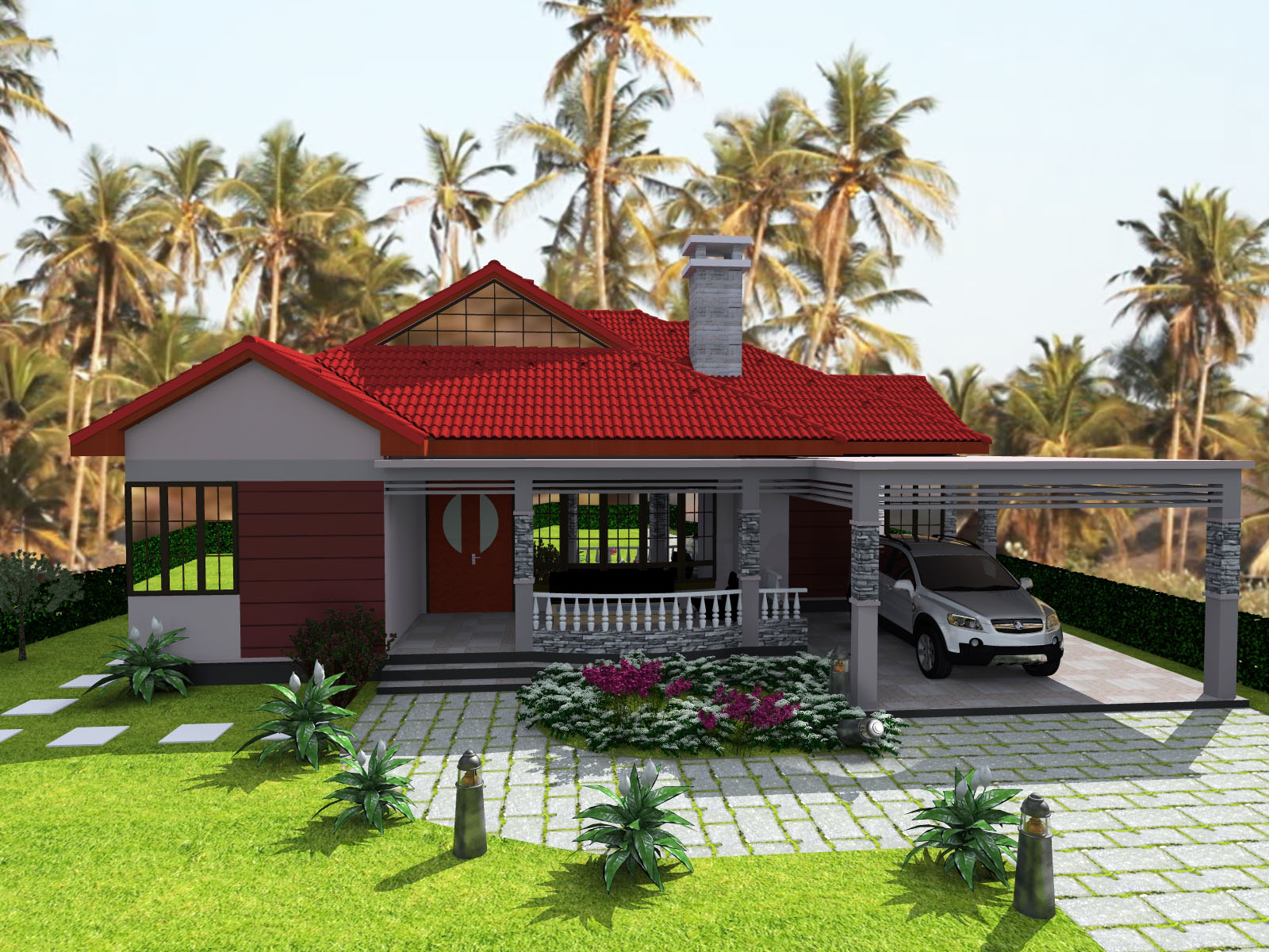 Elegant 3 bedroom bungalow design