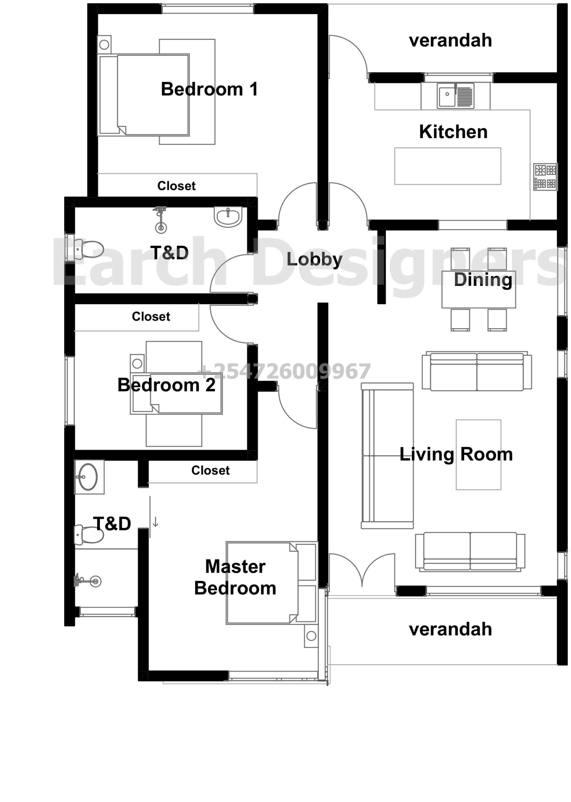 3 bedroom free layout
