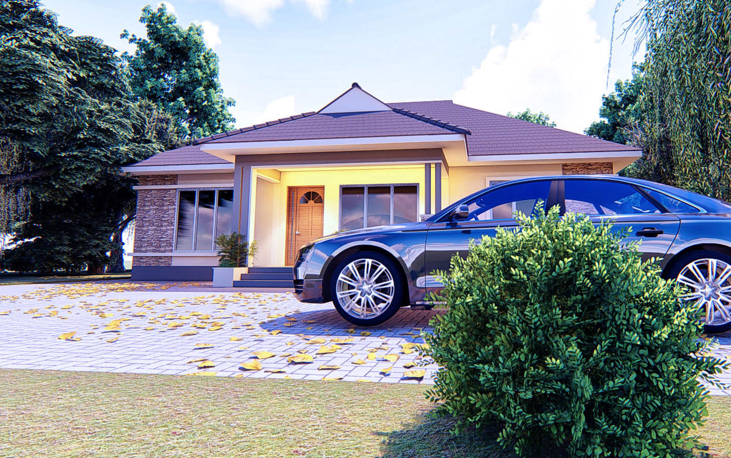 3 bedroom bungalow house design