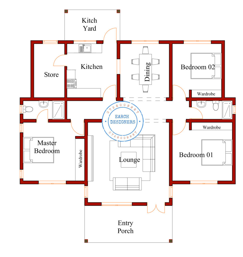 Modern 3 bedroom in a 50 x 100